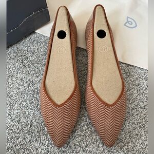 Rothy's Brown Herringbone Flats